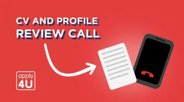 What is Apply4U's CV and Profile Review Call?